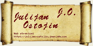 Julijan Ostojin vizit kartica